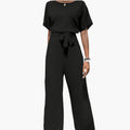 Kvinnens Vide Ben Jumpsuit med Definert Midje – Én-Delt Antrekk
