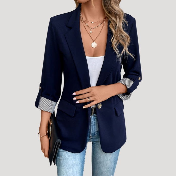 Dame Skreddersydd Blazer med Rulleoppbrettbare Ermer