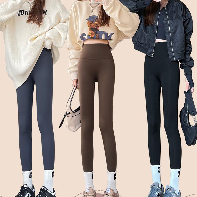 Tykke fôrede tights med høyt liv
