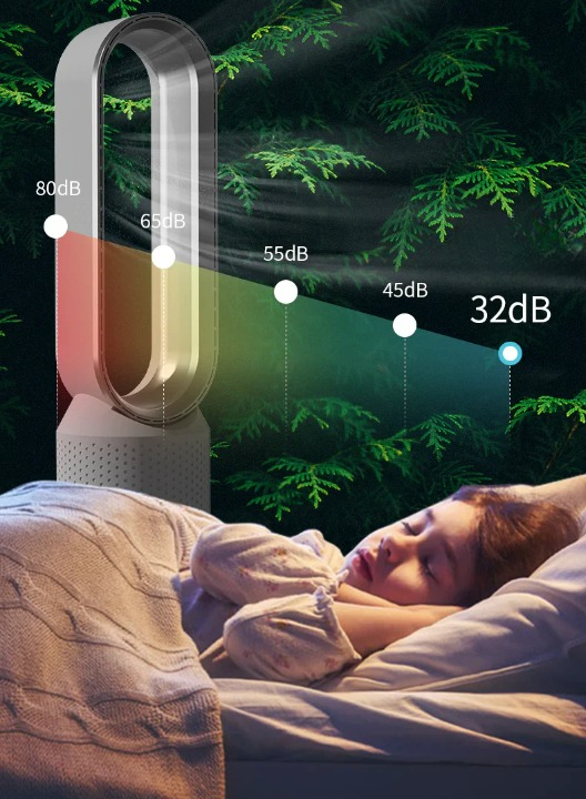 3-i-1 Luftkjøler med UV-Lys, Ionisator og HEPA-Filter
