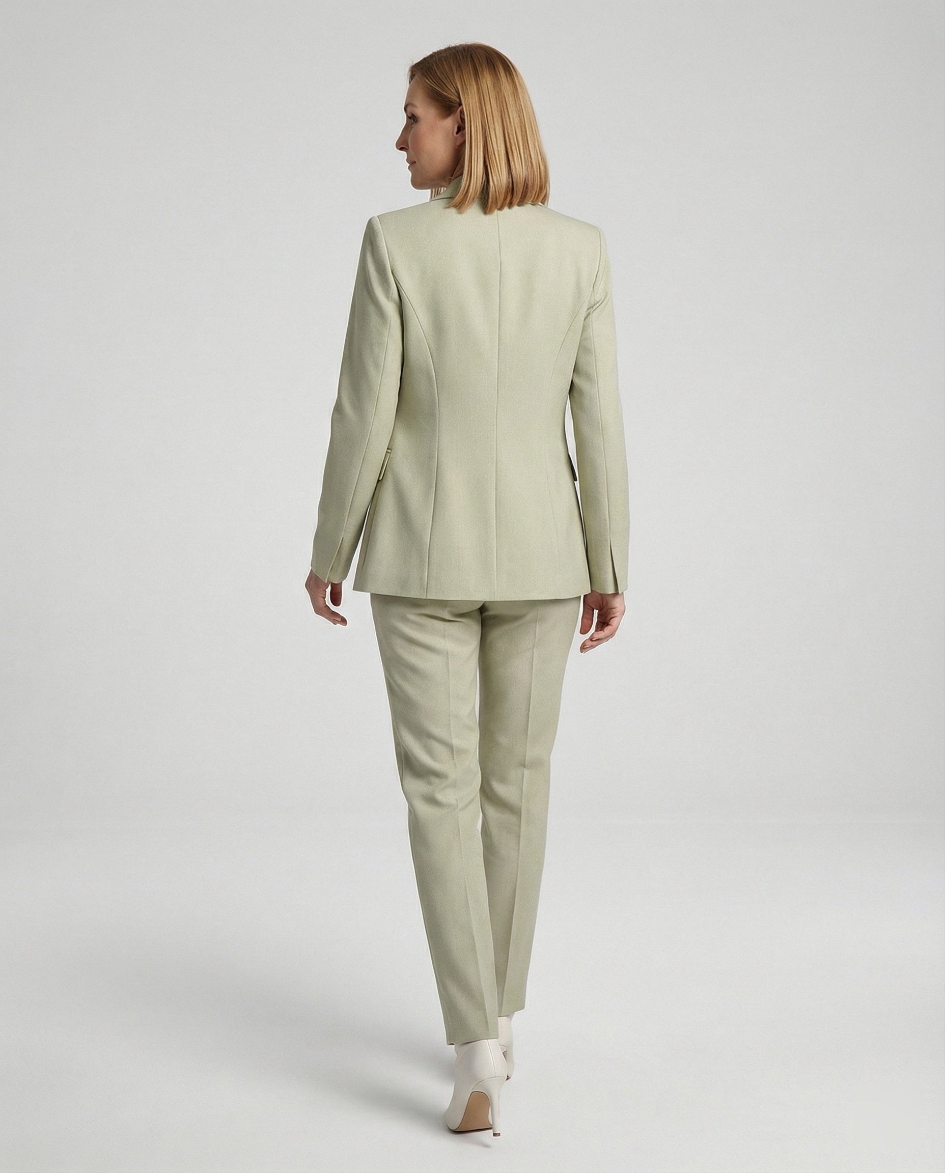 Dame Buksedress med Enkeltspent Blazer til Kontor og Møter