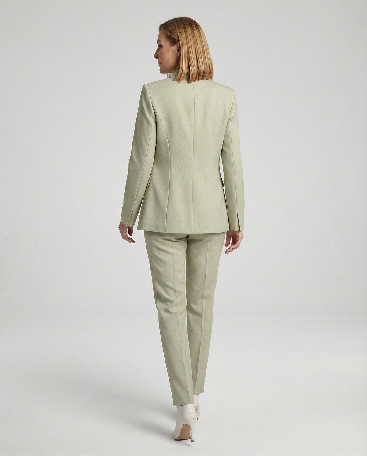 Dame Buksedress med Enkeltspent Blazer til Kontor og Møter