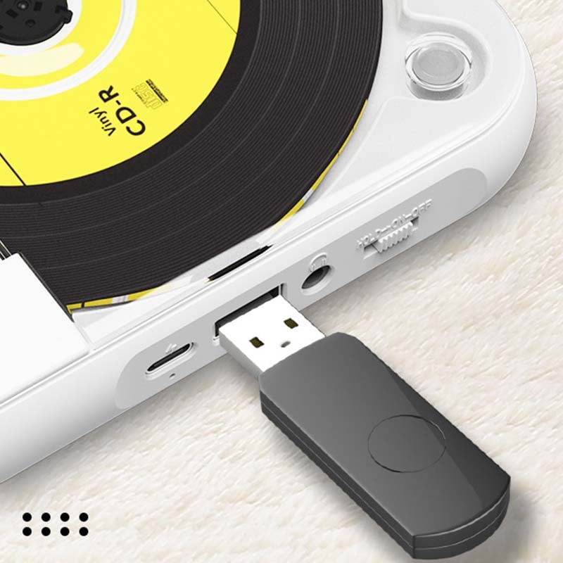 Bærbar CD-Spiller med Bluetooth, Hi-Fi Lyd og USB-C Lading
