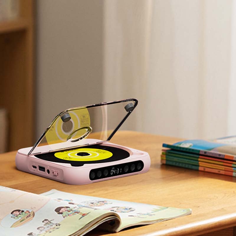 Bærbar CD-Spiller med Bluetooth, Hi-Fi Lyd og USB-C Lading