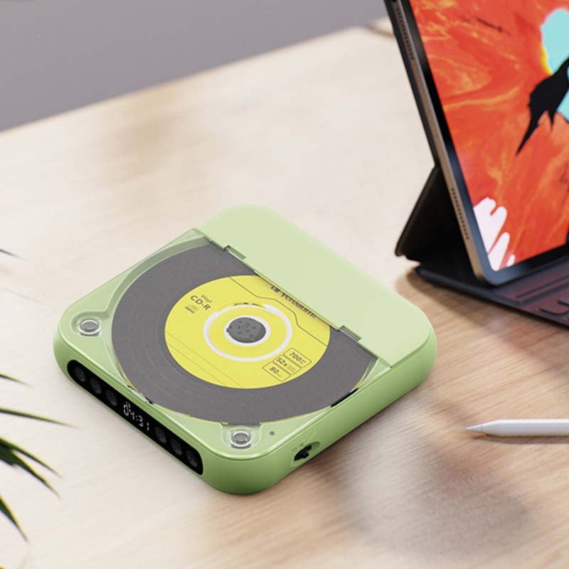 Bærbar CD-Spiller med Bluetooth, Hi-Fi Lyd og USB-C Lading