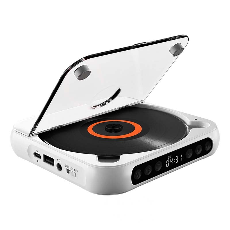 Bærbar CD-Spiller med Bluetooth, Hi-Fi Lyd og USB-C Lading