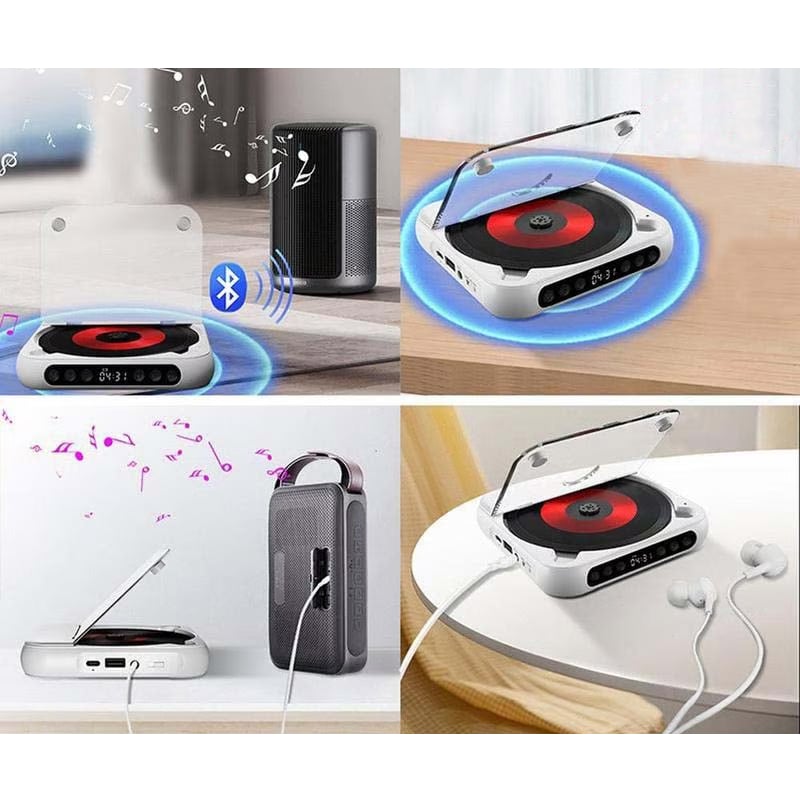 Bærbar CD-Spiller med Bluetooth, Hi-Fi Lyd og USB-C Lading