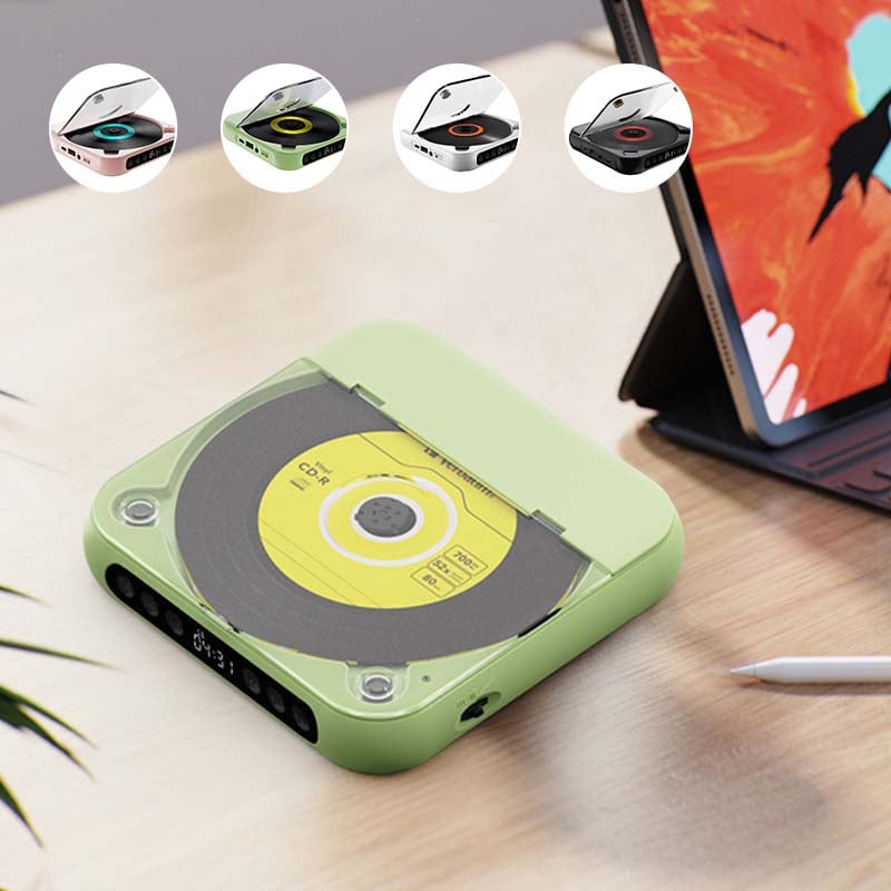 Bærbar CD-Spiller med Bluetooth, Hi-Fi Lyd og USB-C Lading