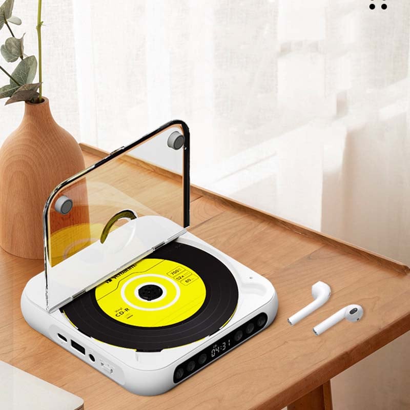 Bærbar CD-Spiller med Bluetooth, Hi-Fi Lyd og USB-C Lading
