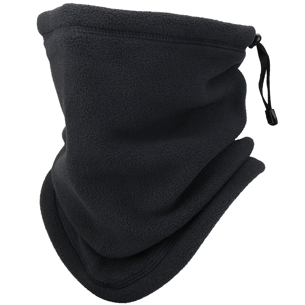 Fleece-halsvarmer med snøring og stopper