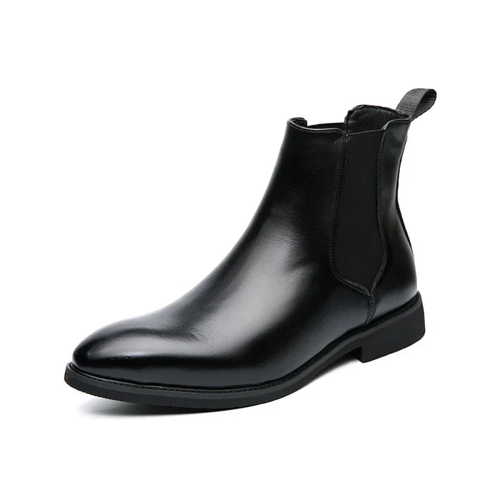 Herre Chelsea Boots med Elastiske Sidepaneler og Hælløkke