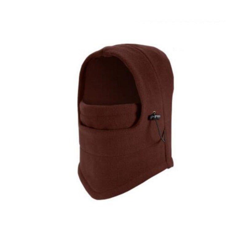 Fleece-balaklava med snøring og stopper