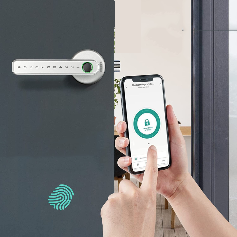 Elektronisk Dørlås med Fingeravtrykk og Appstyring til Innerdør