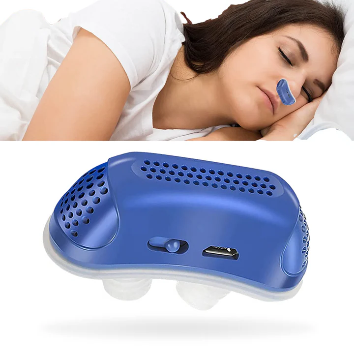 Kompakt Mikro-CPAP i Medisinsk Silikon med USB-Lading til Reise