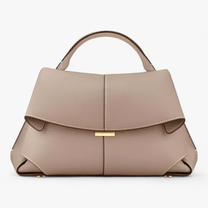 Dame Håndveske med Fold-Over Flap og Toppgrep
