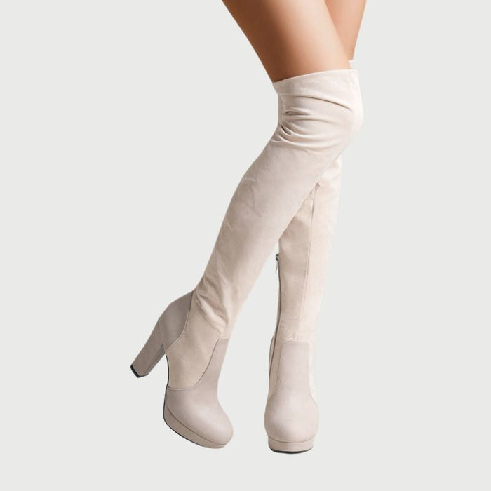 Over-the-knee Boots with Block Heel - Isabella