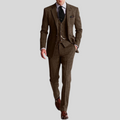 Herre Tredelt Slim Fit Dress med Jakke, Vest og Bukse til Fest
