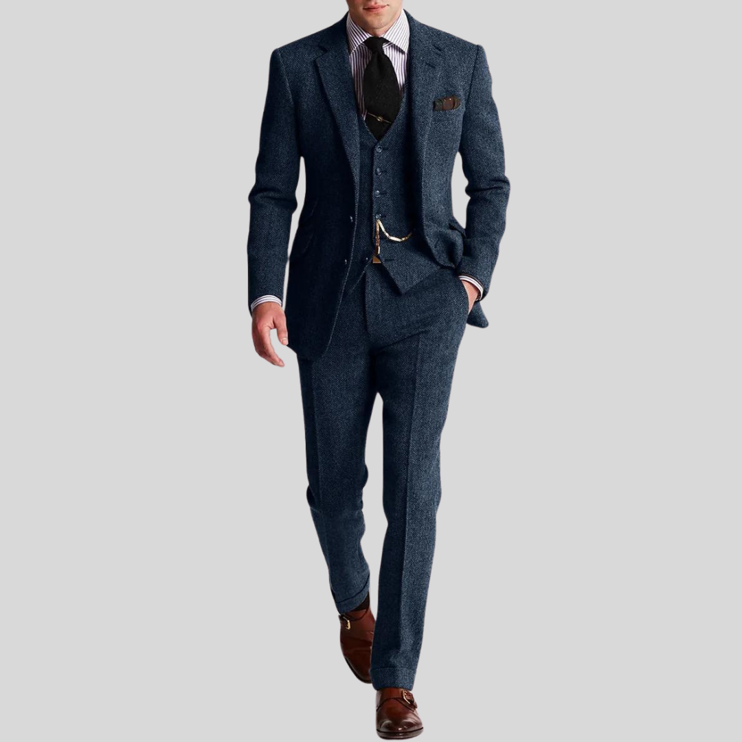 Herre Tredelt Slim Fit Dress med Jakke, Vest og Bukse til Fest