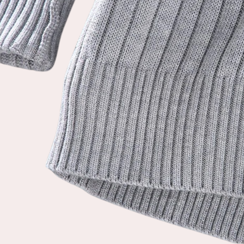 Herre Strikket Cardigan med Glidelås og Moderne Design