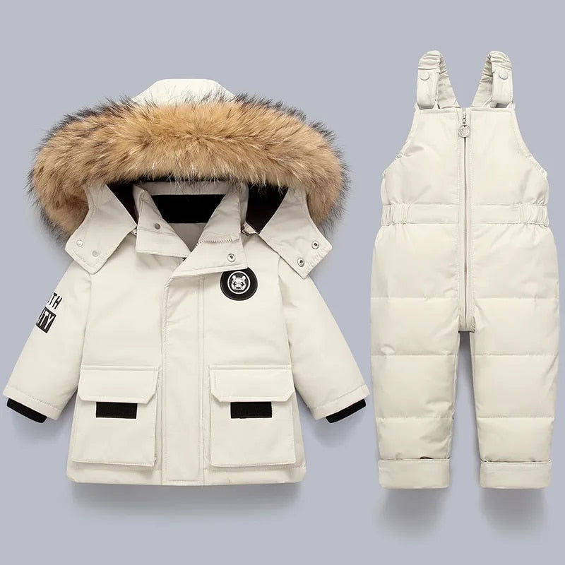 Barne Jakke og Heldress i Sett med Glidelås og Knapper