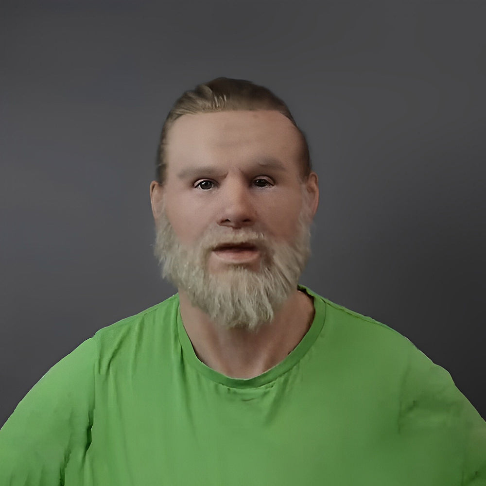 Unisex Realistisk Lateksmaske med Bevegelig Munn til Cosplay