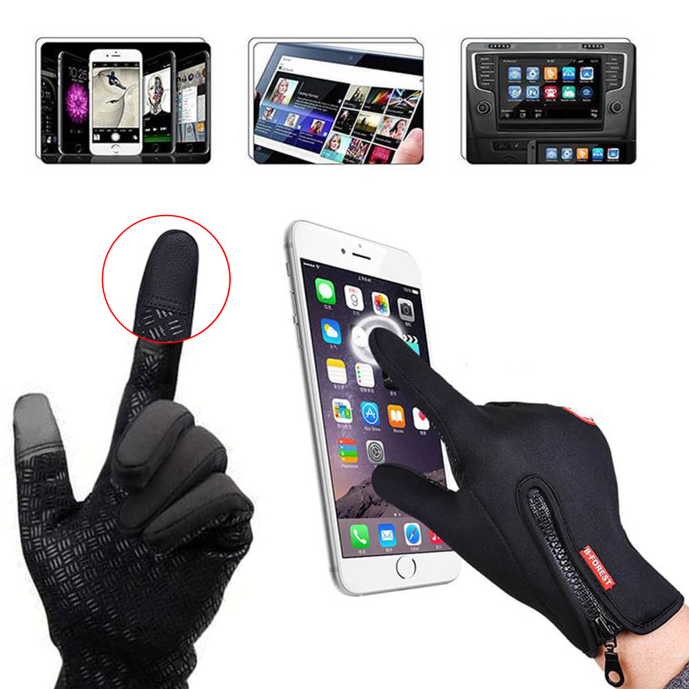 Unisex Vanntette Vinterhansker med Touchfingre til Sykling og Ski