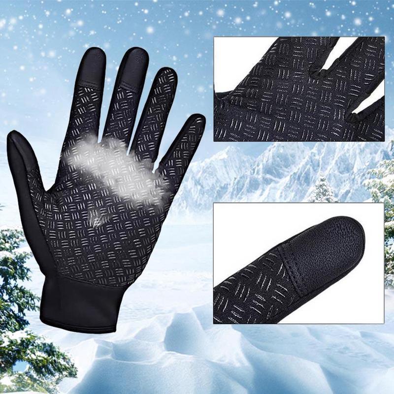 Unisex Vanntette Vinterhansker med Touchfingre til Sykling og Ski