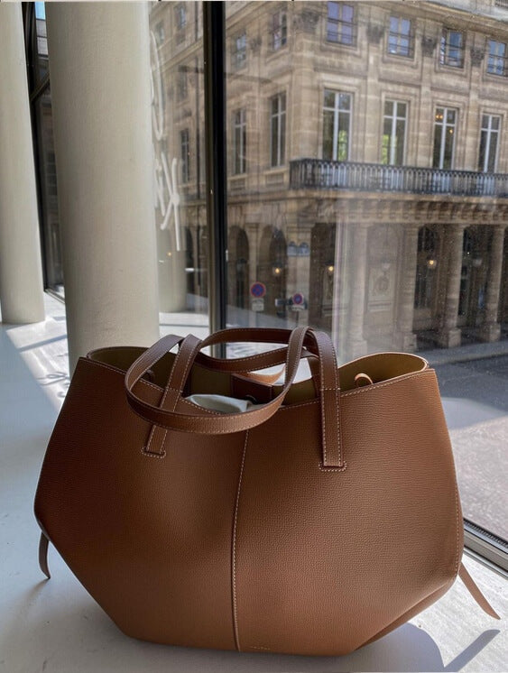 Dame Vintage Toteveske med Sikker Lukking og Skulderstropper